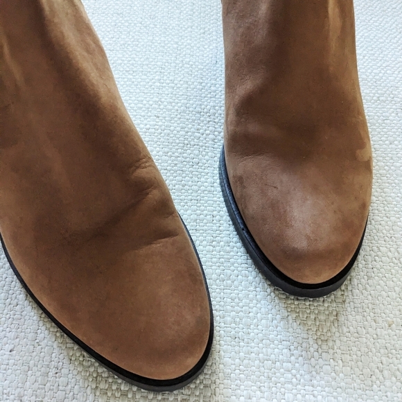 LK Bennett Aleena Booties Suede Leather Harness Ankle Brown Toffee Equestrian 38 - Picture 9 of 9